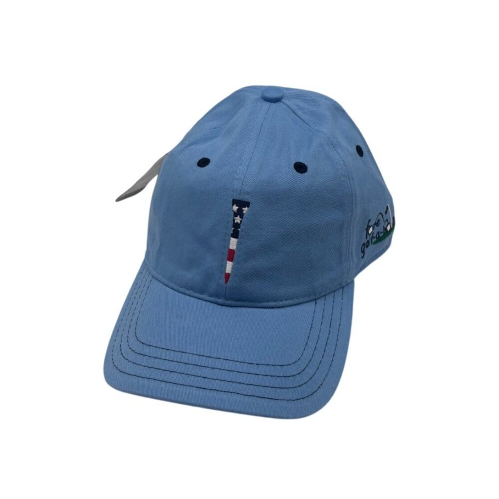 Pukka Stars and Stripes Tee Embroidered Golf Cap Cotton Twill, Light Blue, OS - Picture 2 of 10